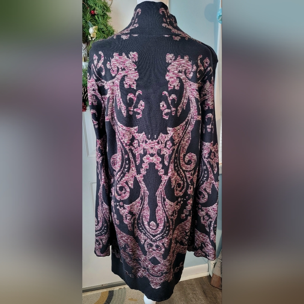 Free People Modern Love Mini Dress Womens M Black & Multi Mock Neck Sweater Dres - Picture 5 of 14